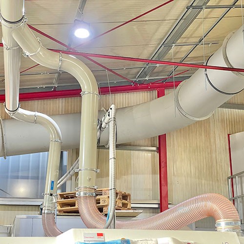 One central oil mist extraction for all machines